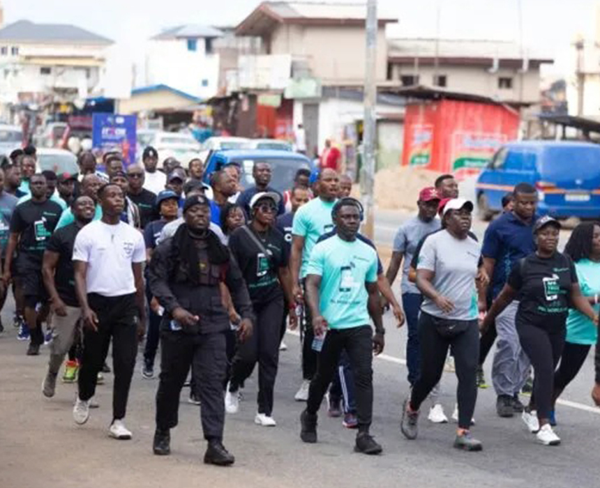 Prudential Bank Staff Embarking on a Health Walk